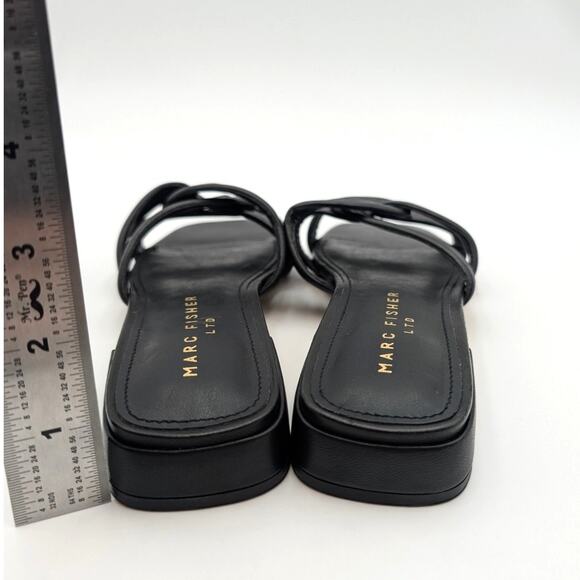 Marc Fisher LTD Casara Slide Sandal Women's Square Toe Black Size US6M EU37 - Picture 5 of 11